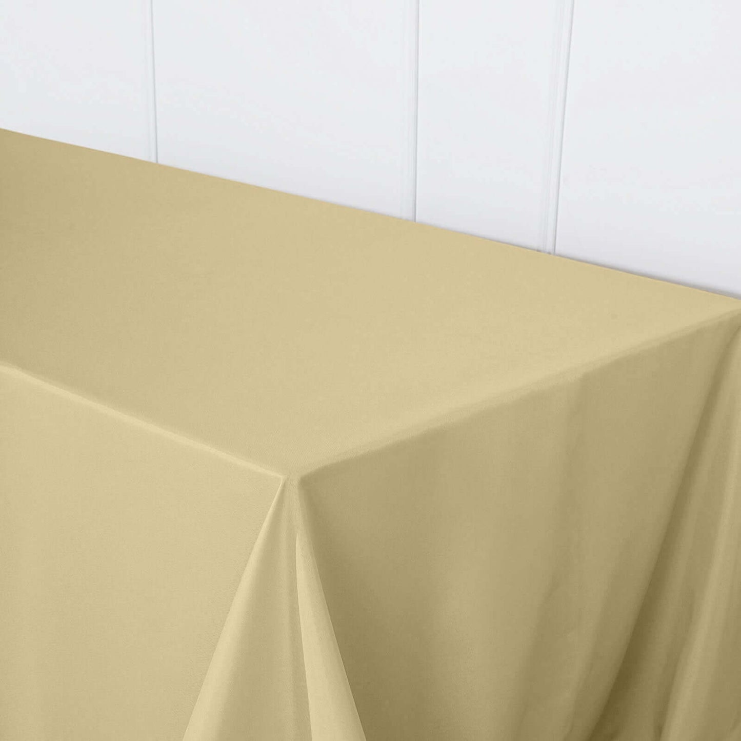 Polyester 90"x156" Rectangle Tablecloth Champagne - Seamless Wrinkle - Resistant Table Cover - Linen Luxes