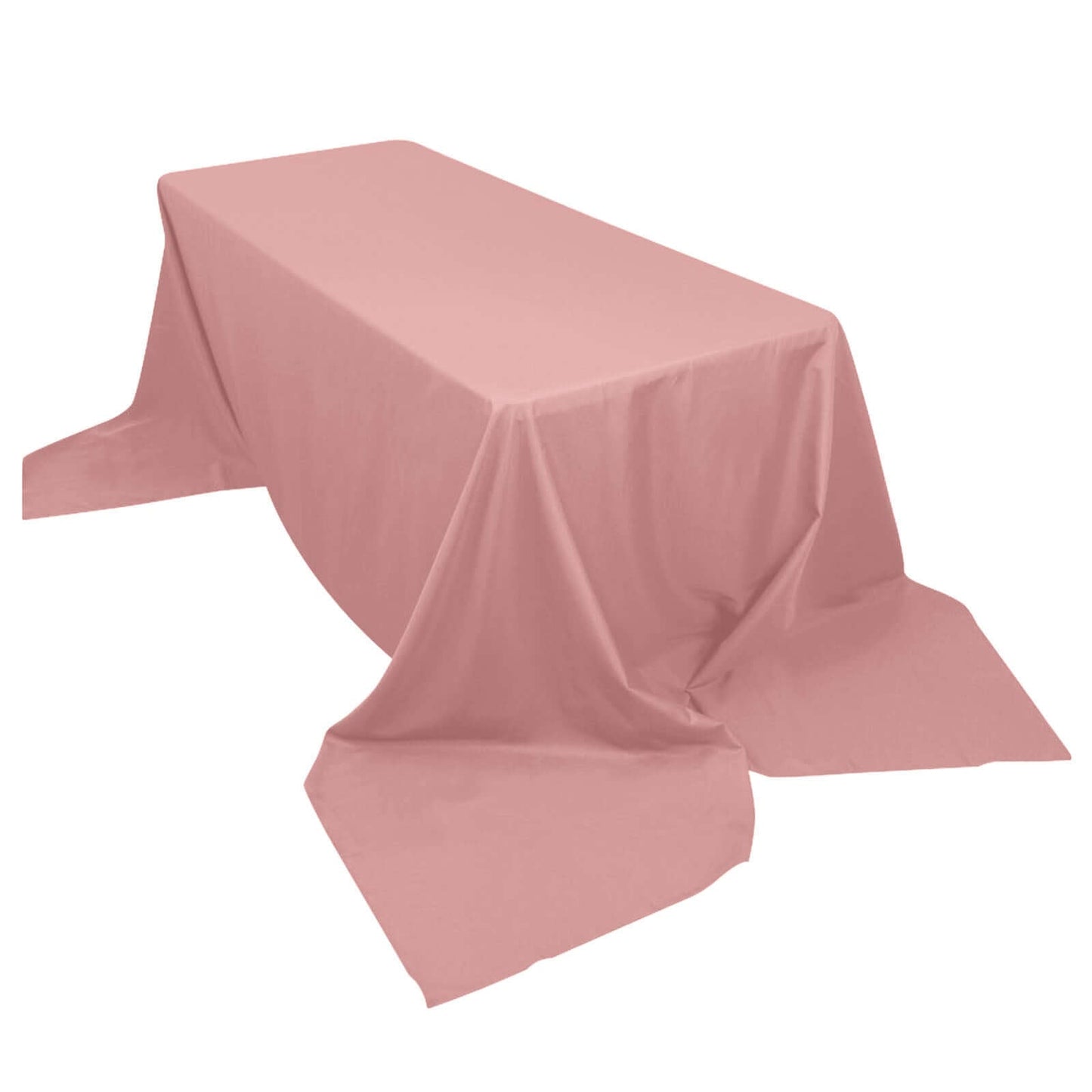 Polyester 90"x156" Rectangle Tablecloth Dusty Rose - Seamless Wrinkle - Resistant Table Cover - Linen Luxes