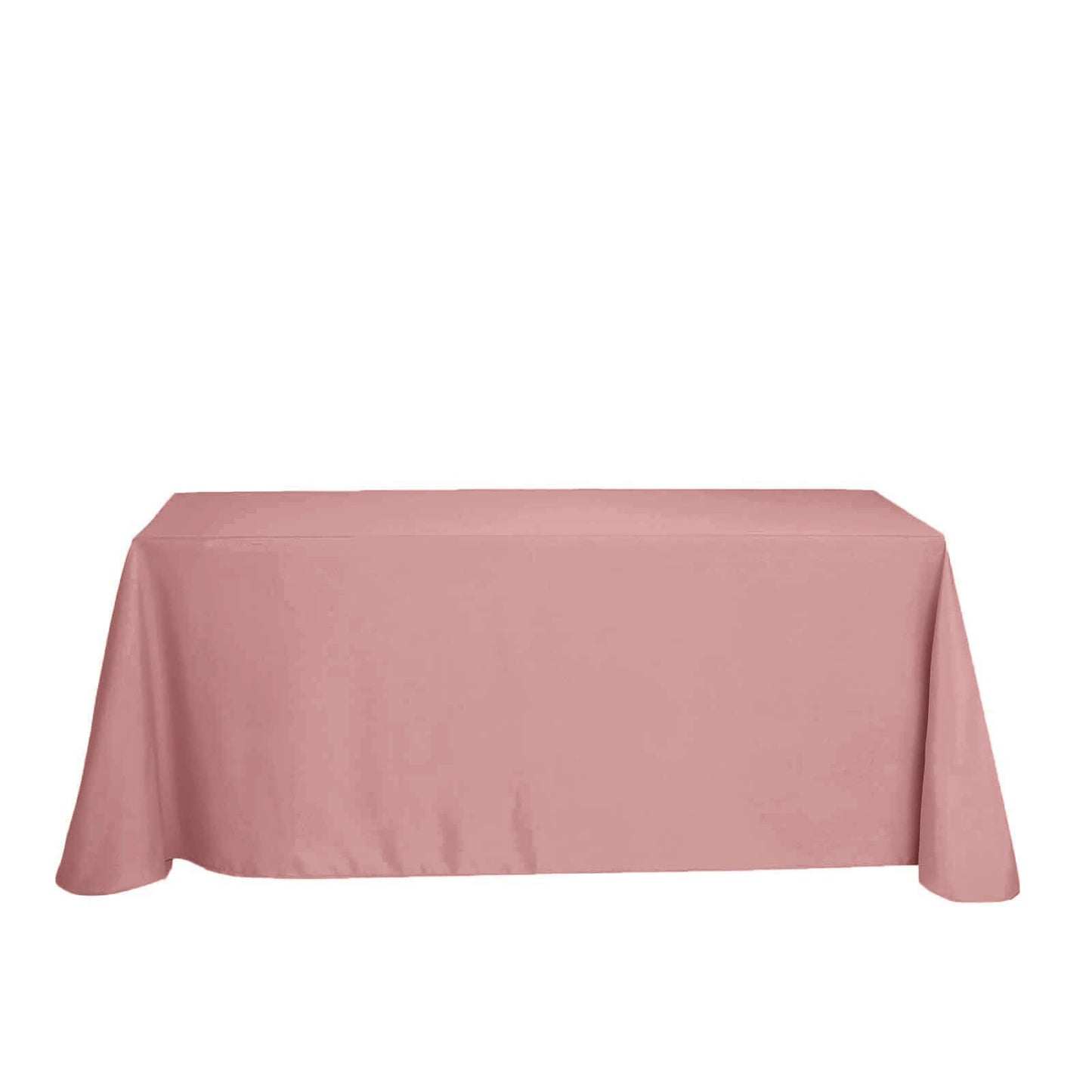 Polyester 90"x156" Rectangle Tablecloth Dusty Rose - Seamless Wrinkle - Resistant Table Cover - Linen Luxes
