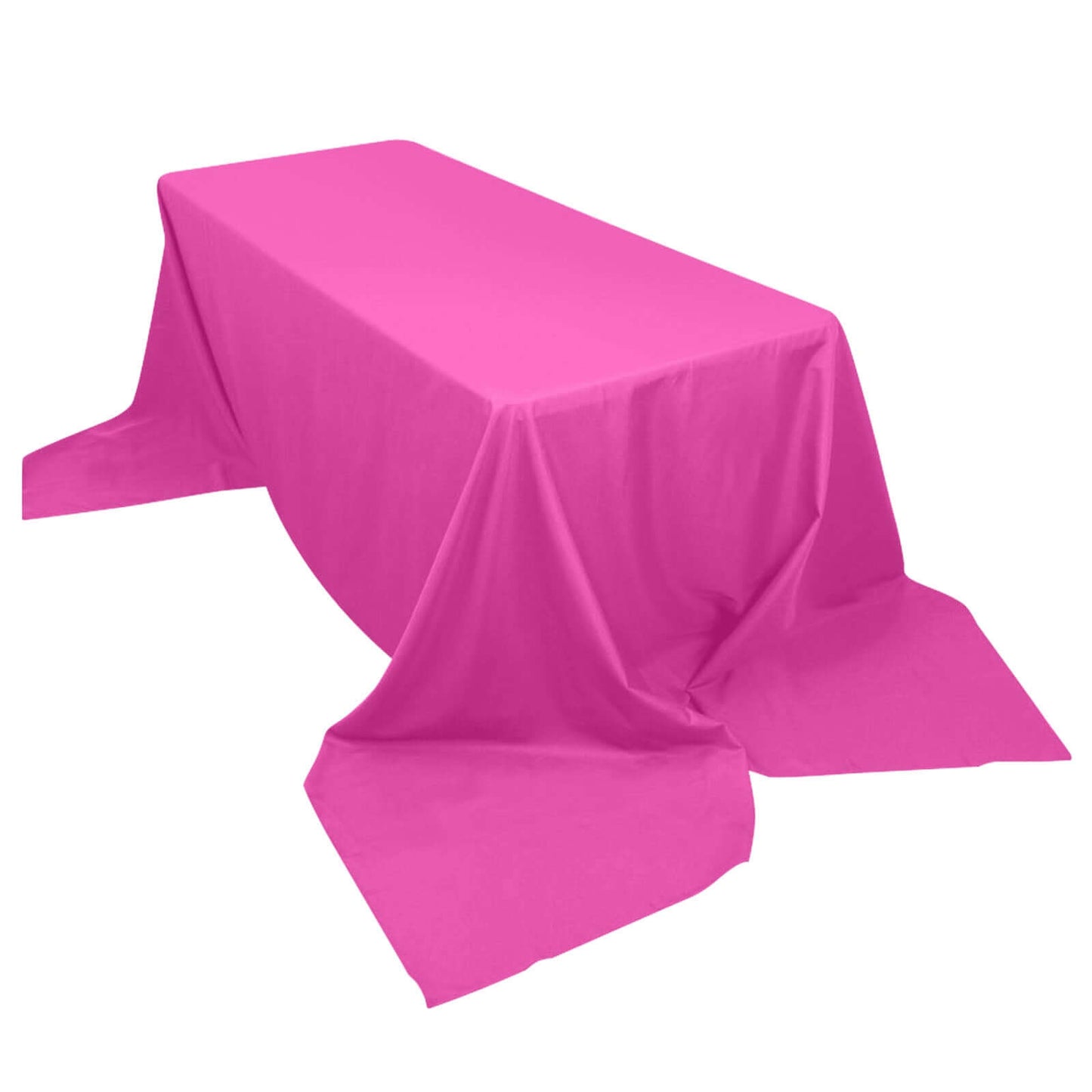 Polyester 90"x156" Rectangle Tablecloth Fuchsia - Seamless Wrinkle - Resistant Table Cover - Linen Luxes