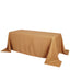 Polyester 90"x156" Rectangle Tablecloth Gold - Seamless Wrinkle - Resistant Design for Sophisticated Gatherings - Linen Luxes