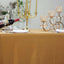 Polyester 90"x156" Rectangle Tablecloth Gold - Seamless Wrinkle - Resistant Design for Sophisticated Gatherings - Linen Luxes