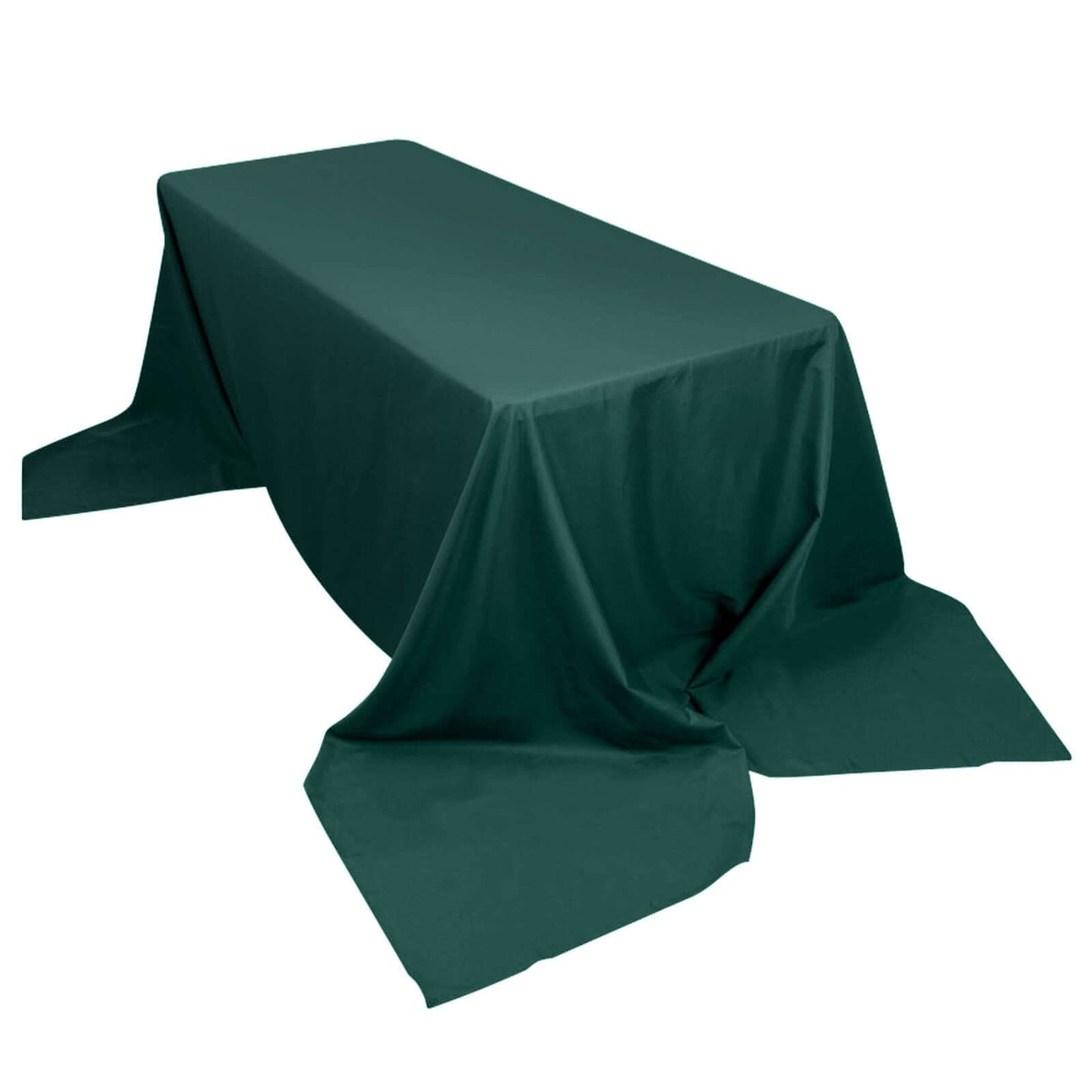 Polyester 90"x156" Rectangle Tablecloth Hunter Emerald Green - Seamless Wrinkle - Resistant Table Cover - Linen Luxes