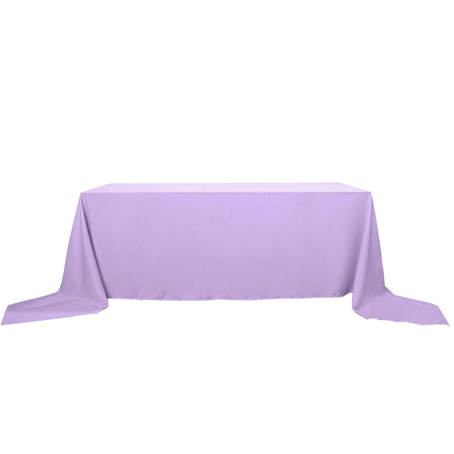 Polyester 90"x156" Rectangle Tablecloth Lavender Lilac - Seamless Wrinkle - Resistant Table Cover - Linen Luxes