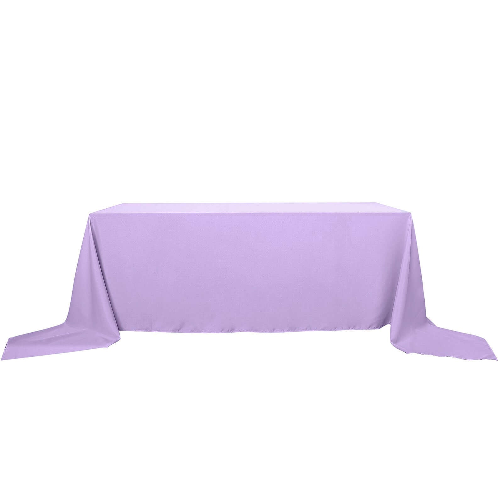 Polyester 90"x156" Rectangle Tablecloth Lavender Lilac - Seamless Wrinkle - Resistant Table Cover - Linen Luxes