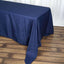 Polyester 90"x156" Rectangle Tablecloth Navy Blue - Seamless Wrinkle - Resistant Table Cover - Linen Luxes