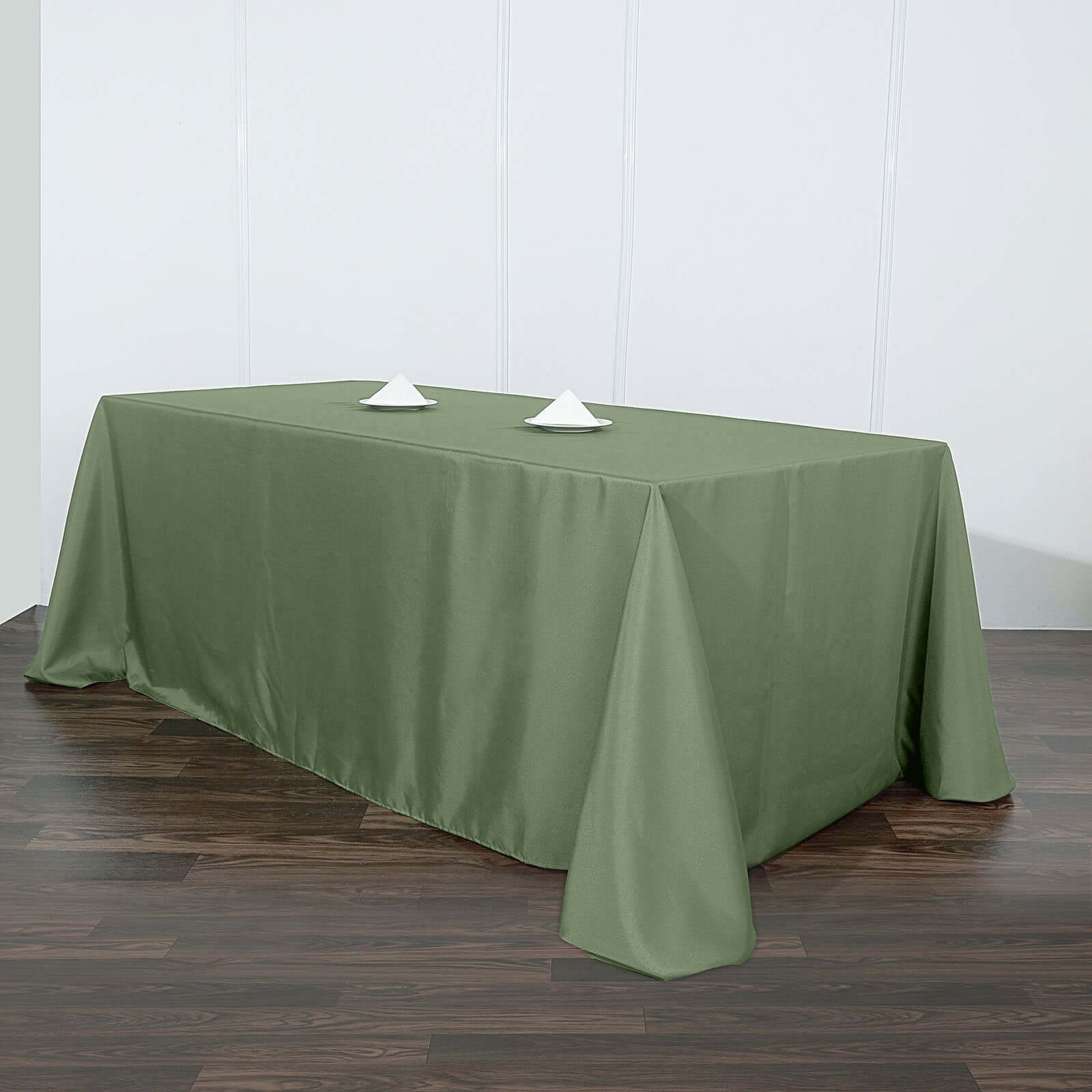 Polyester 90"x156" Rectangle Tablecloth Olive Green - Seamless Wrinkle - Resistant Table Cover - Linen Luxes