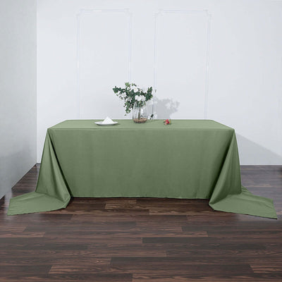 Polyester 90"x156" Rectangle Tablecloth Olive Green - Seamless Wrinkle - Resistant Table Cover - Linen Luxes
