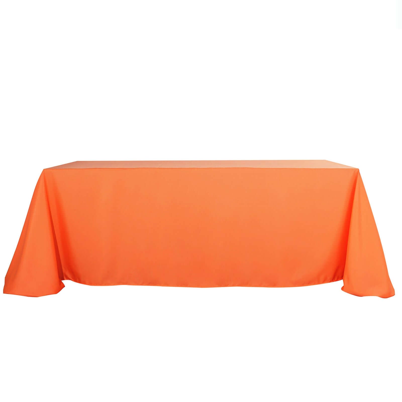Polyester 90"x156" Rectangle Tablecloth Orange - Seamless Wrinkle - Resistant Table Cover - Linen Luxes