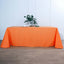 Polyester 90"x156" Rectangle Tablecloth Orange - Seamless Wrinkle - Resistant Table Cover - Linen Luxes