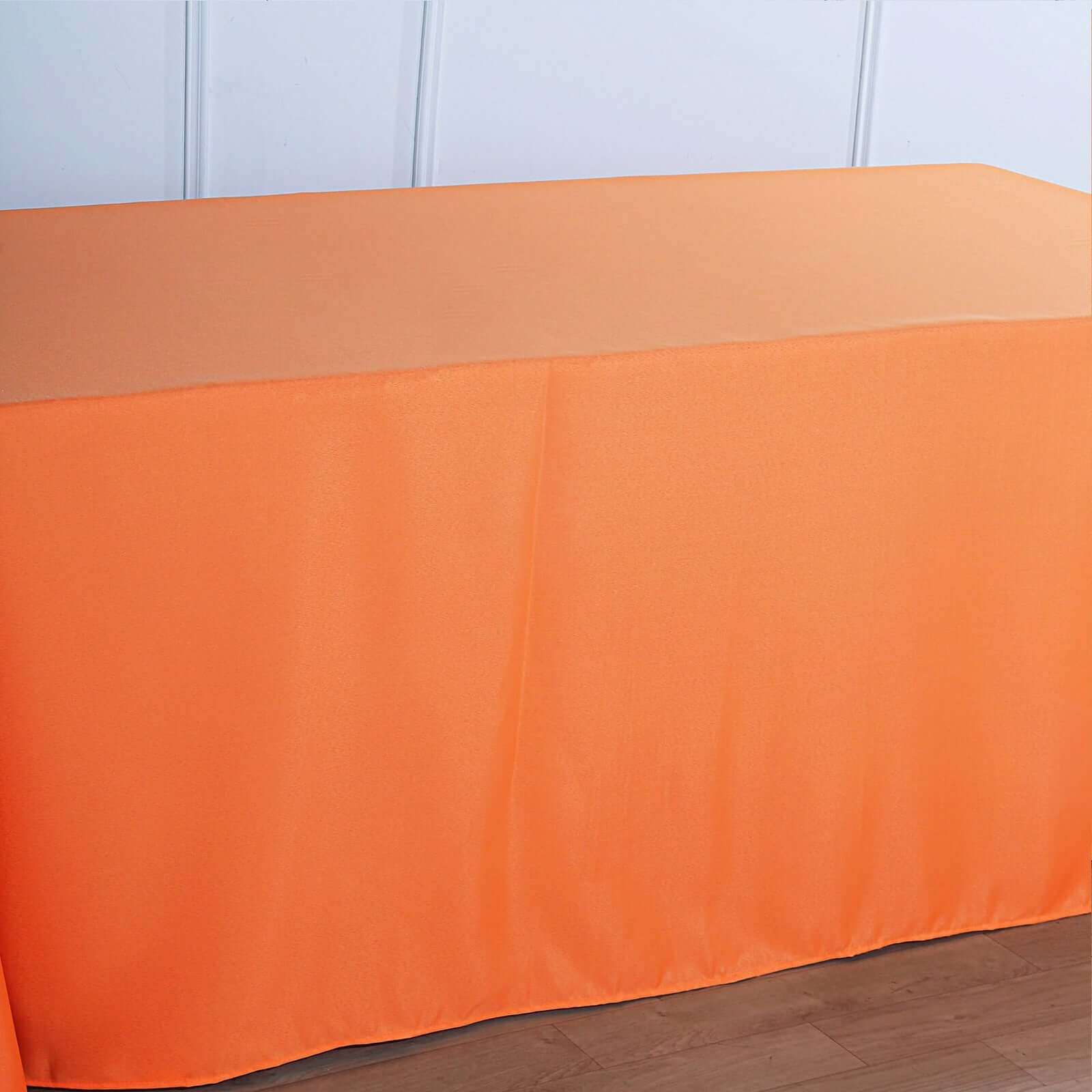 Polyester 90"x156" Rectangle Tablecloth Orange - Seamless Wrinkle - Resistant Table Cover - Linen Luxes