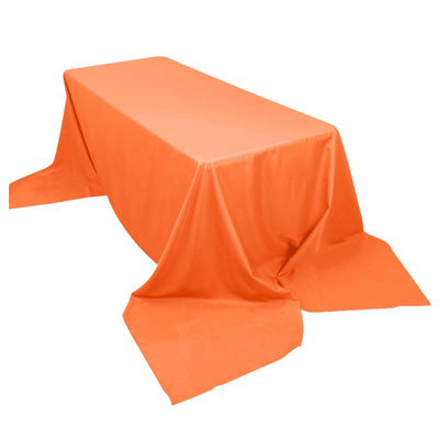 Polyester 90"x156" Rectangle Tablecloth Orange - Seamless Wrinkle - Resistant Table Cover - Linen Luxes