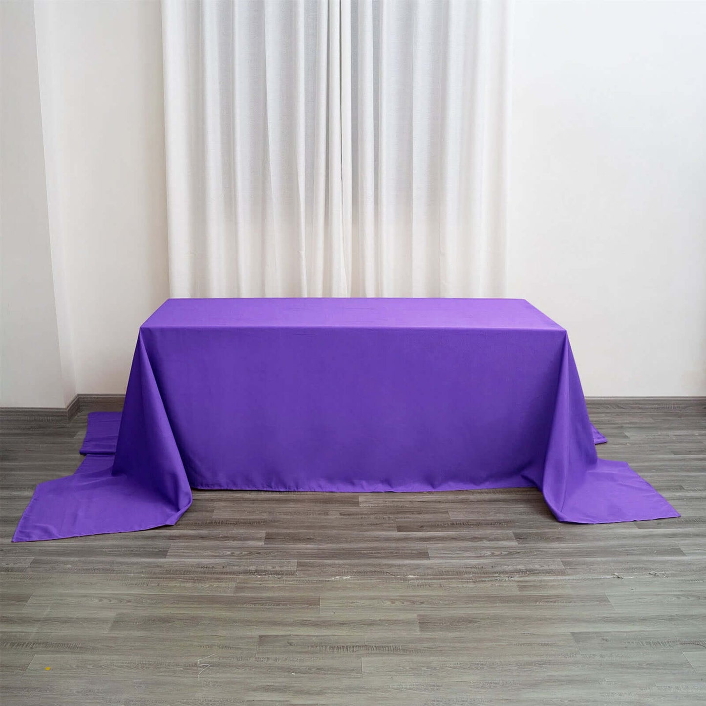 Polyester 90"x156" Rectangle Tablecloth Purple - Seamless Wrinkle - Resistant Table Cover - Linen Luxes