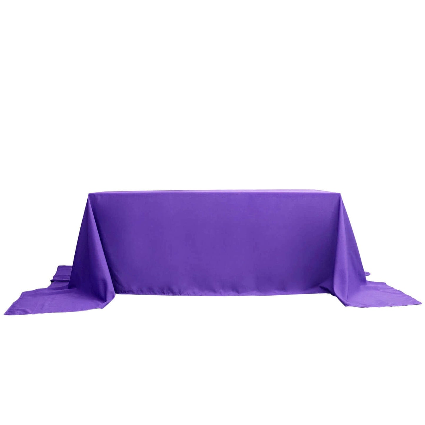 Polyester 90"x156" Rectangle Tablecloth Purple - Seamless Wrinkle - Resistant Table Cover - Linen Luxes