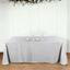 Polyester 90"x156" Rectangle Tablecloth Silver - Seamless Wrinkle - Resistant Table Cover - Linen Luxes