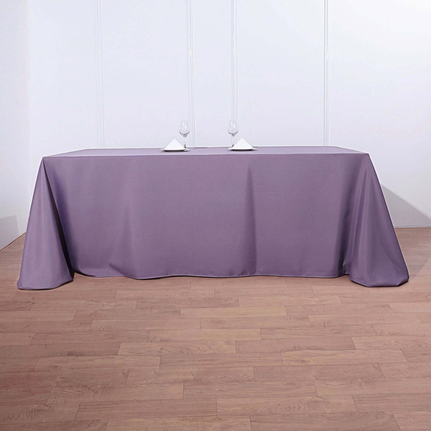 Polyester 90"x156" Rectangle Tablecloth Violet Amethyst - Seamless Wrinkle - Resistant Table Cover - Linen Luxes