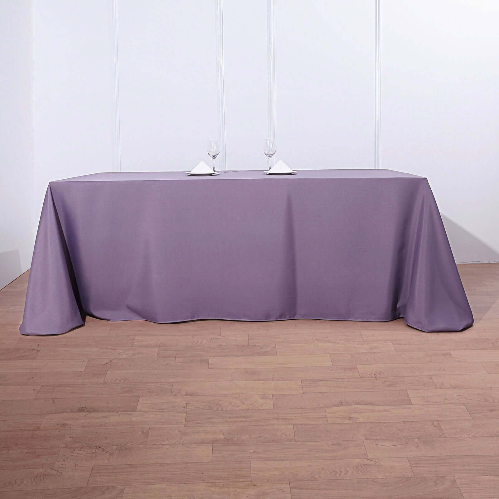 Polyester 90"x156" Rectangle Tablecloth Violet Amethyst - Seamless Wrinkle - Resistant Table Cover - Linen Luxes