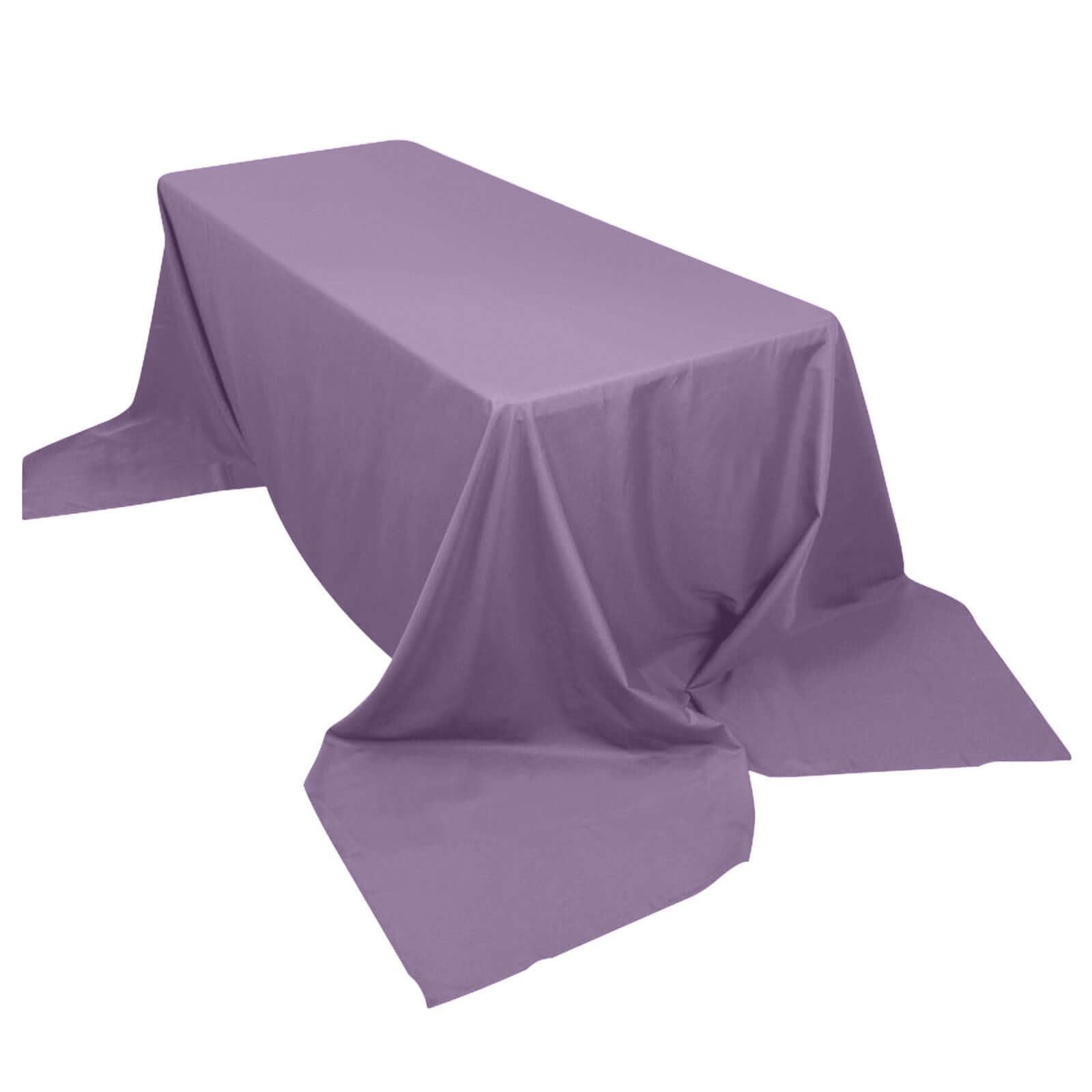 Polyester 90"x156" Rectangle Tablecloth Violet Amethyst - Seamless Wrinkle - Resistant Table Cover - Linen Luxes