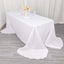 Polyester 90"x156" Rectangle Tablecloth White - Rounded Corners and Seamless Design for Luxe Events - Linen Luxes