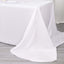 Polyester 90"x156" Rectangle Tablecloth White - Rounded Corners and Seamless Design for Luxe Events - Linen Luxes