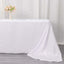 Polyester 90"x156" Rectangle Tablecloth White - Rounded Corners and Seamless Design for Luxe Events - Linen Luxes