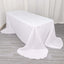 Polyester 90"x156" Rectangle Tablecloth White - Rounded Corners and Seamless Design for Luxe Events - Linen Luxes