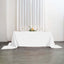 Polyester 90"x156" Rectangle Tablecloth White - Seamless Wrinkle - Resistant Design for Sophisticated Gatherings - Linen Luxes