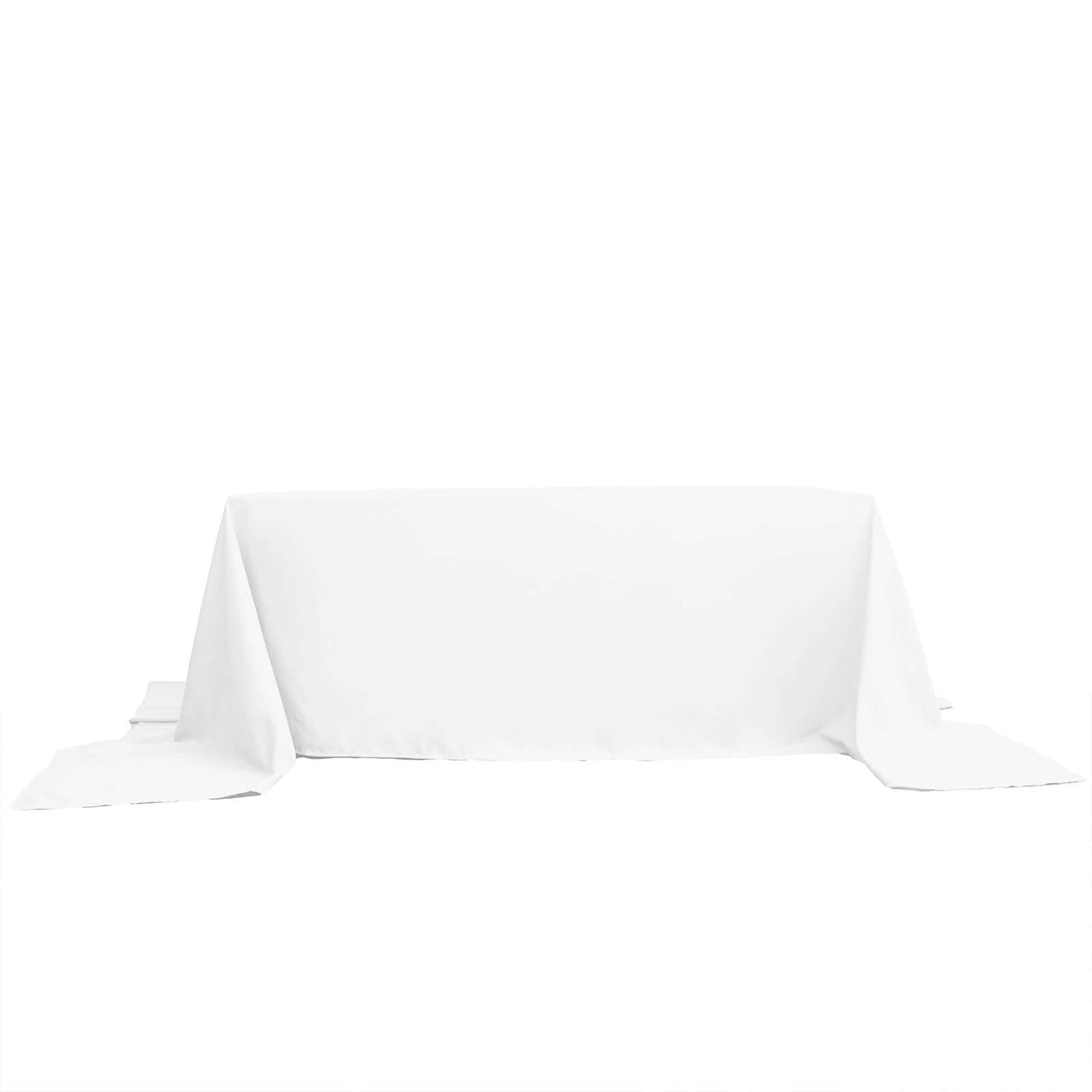 Polyester 90"x156" Rectangle Tablecloth White - Seamless Wrinkle - Resistant Design for Sophisticated Gatherings - Linen Luxes