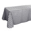 Polyester 90"x156" Rectangle Tablecloth White/Black - Seamless Checkered Buffalo Plaid Design for Rustic Occasions - Linen Luxes