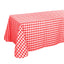 Polyester 90"x156" Rectangle Tablecloth White/Red - Seamless Checkered Buffalo Plaid Table Cover - Linen Luxes