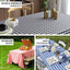 Polyester 90"x156" Rectangle Tablecloth White/Red - Seamless Checkered Buffalo Plaid Table Cover - Linen Luxes