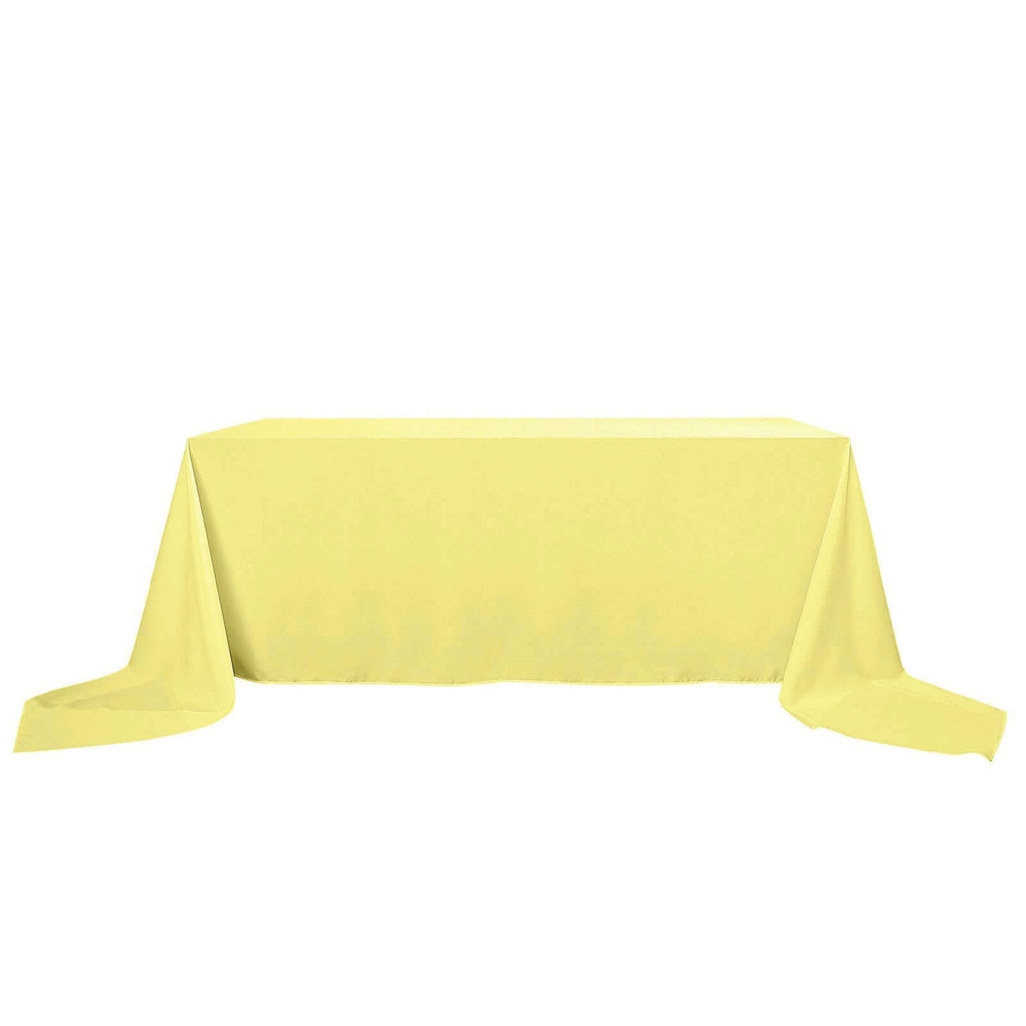 Polyester 90"x156" Rectangle Tablecloth Yellow - Seamless Wrinkle - Resistant Table Cover - Linen Luxes