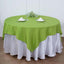 Polyester 90"x90" Table Overlay Square Tablecloth Apple Green - Wrinkle - Resistant & Durable Table Cover - Linen Luxes