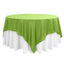Polyester 90"x90" Table Overlay Square Tablecloth Apple Green - Wrinkle - Resistant & Durable Table Cover - Linen Luxes
