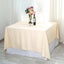Polyester 90"x90" Table Overlay Square Tablecloth Beige - Wrinkle - Resistant & Durable Table Cover - Linen Luxes