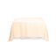Polyester 90"x90" Table Overlay Square Tablecloth Beige - Wrinkle - Resistant & Durable Table Cover - Linen Luxes