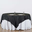 Polyester 90"x90" Table Overlay Square Tablecloth Black - Wrinkle - Resistant & Durable Table Cover for Events - Linen Luxes