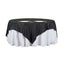 Polyester 90"x90" Table Overlay Square Tablecloth Black - Wrinkle - Resistant & Durable Table Cover for Events - Linen Luxes