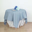 Polyester 90"x90" Table Overlay Square Tablecloth Dusty Blue - Wrinkle - Resistant & Durable Table Cover - Linen Luxes