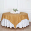 Polyester 90"x90" Table Overlay Square Tablecloth Gold - Wrinkle - Resistant & Durable Table Cover for Events - Linen Luxes