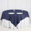 Polyester 90"x90" Table Overlay Square Tablecloth Navy Blue - Wrinkle - Resistant & Durable Table Cover - Linen Luxes