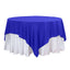 Polyester 90"x90" Table Overlay Square Tablecloth Royal Blue - Wrinkle - Resistant & Durable Table Cover - Linen Luxes