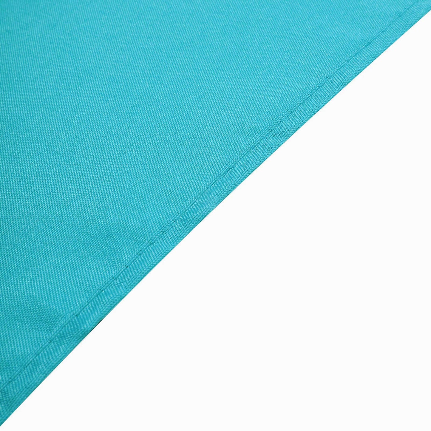 Polyester 90"x90" Table Overlay Square Tablecloth Turquoise - Wrinkle - Resistant & Durable Table Cover - Linen Luxes