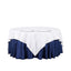 Polyester 90"x90" Table Overlay Square Tablecloth White - Wrinkle - Resistant & Durable Table Cover for Events - Linen Luxes