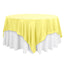 Polyester 90"x90" Table Overlay Square Tablecloth Yellow - Wrinkle - Resistant & Durable Table Cover - Linen Luxes