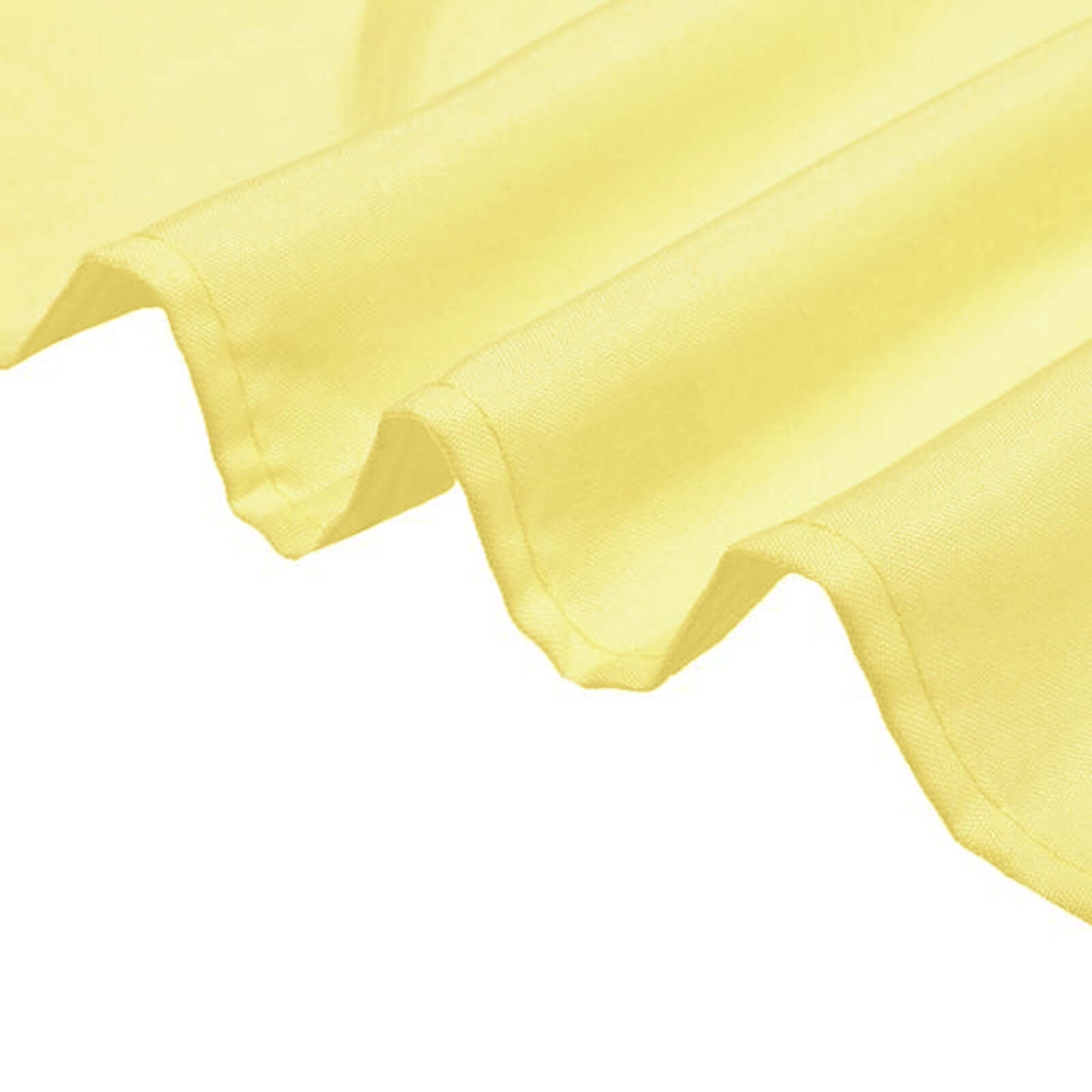 Polyester 90"x90" Table Overlay Square Tablecloth Yellow - Wrinkle - Resistant & Durable Table Cover - Linen Luxes