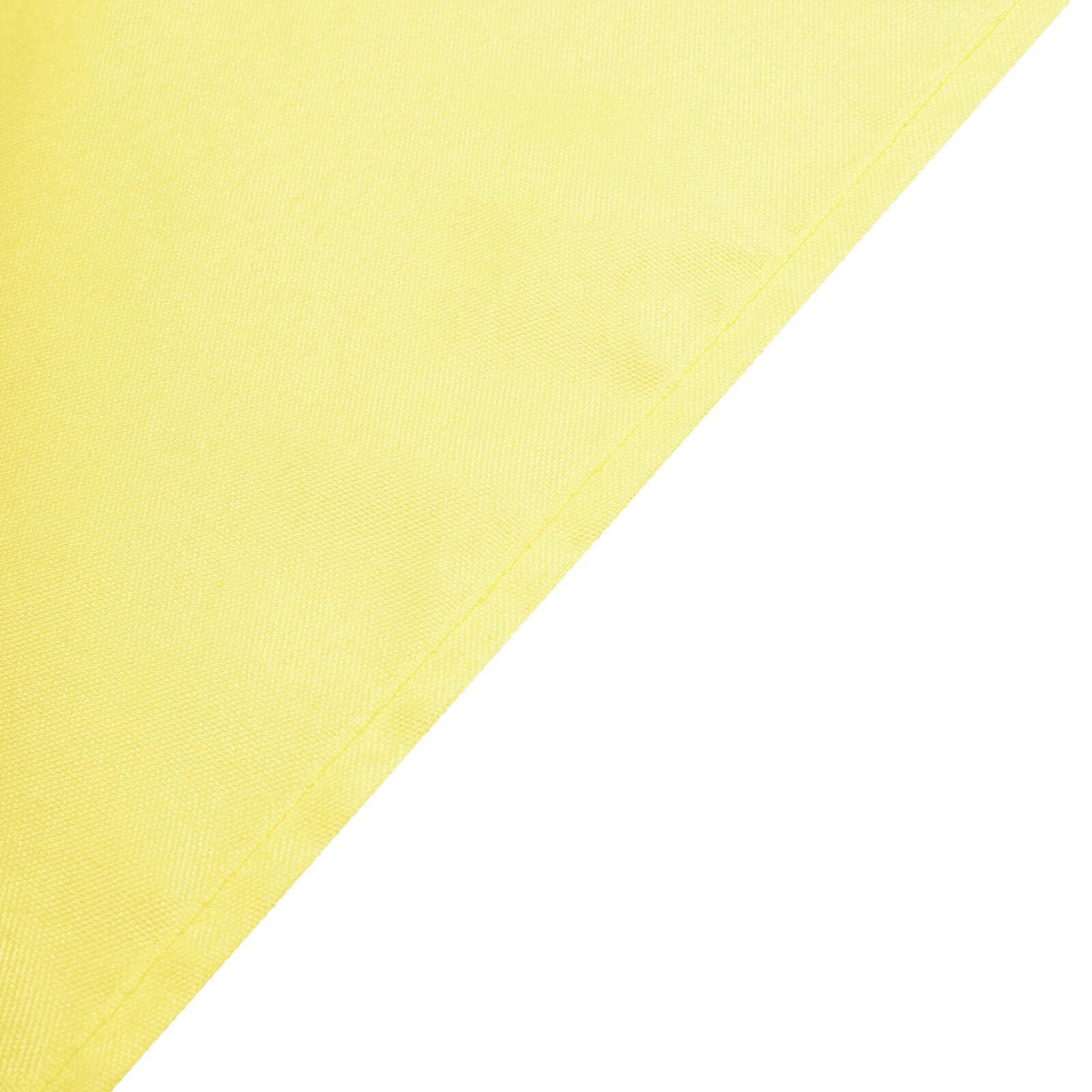 Polyester 90"x90" Table Overlay Square Tablecloth Yellow - Wrinkle - Resistant & Durable Table Cover - Linen Luxes