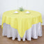 Polyester 90"x90" Table Overlay Square Tablecloth Yellow - Wrinkle - Resistant & Durable Table Cover - Linen Luxes