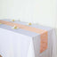 Polyester 9ft Table Runner Blush with Gold Foil Modern Geometric Accent - Linen Luxes