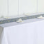 Polyester 9ft Table Runner Dusty Blue with Gold Foil Modern Geometric Accent - Linen Luxes
